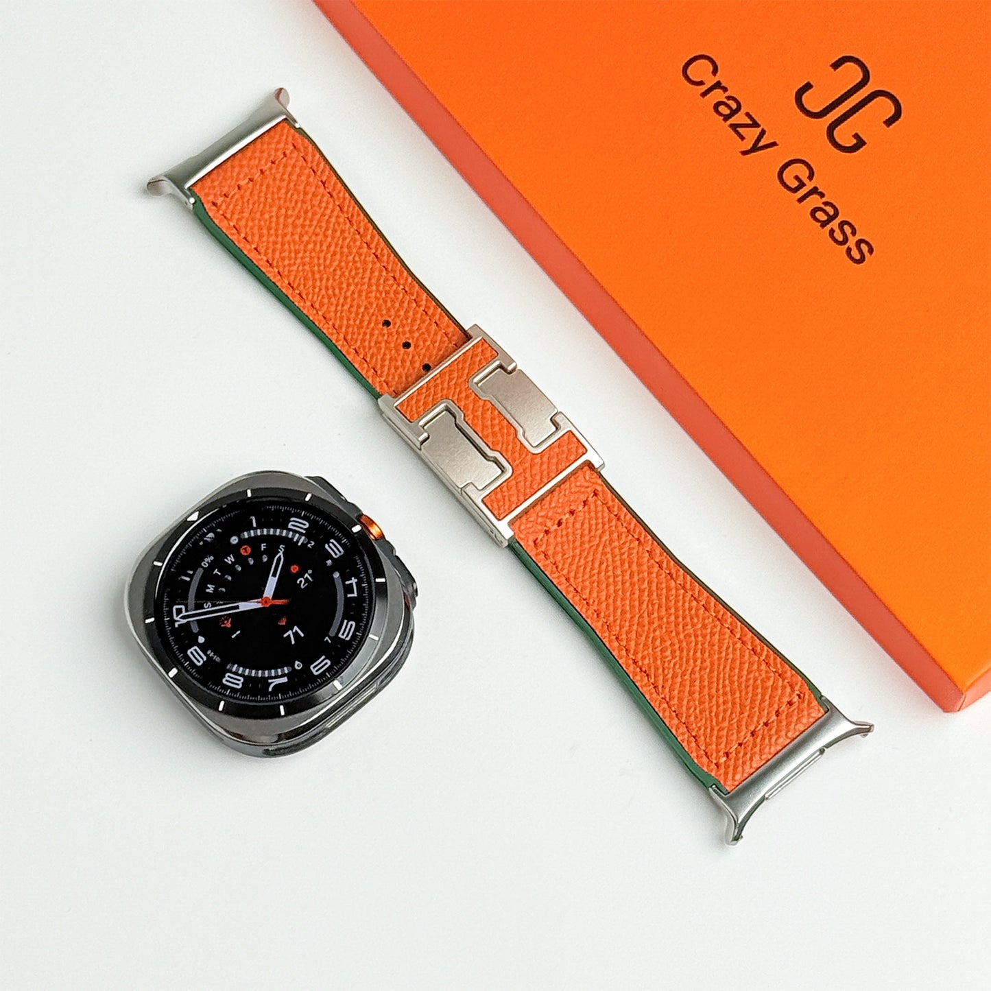 Magnetic Leather & Silicone Band For Samsung Galaxy Watch Ultra