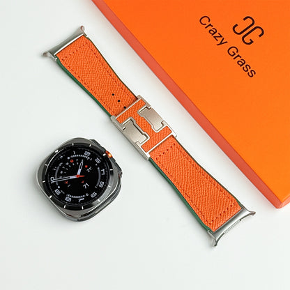 Magnetic Leather & Silicone Band For Samsung Galaxy Watch Ultra