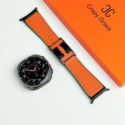 Magnetic Leather & Silicone Band For Samsung Galaxy Watch Ultra