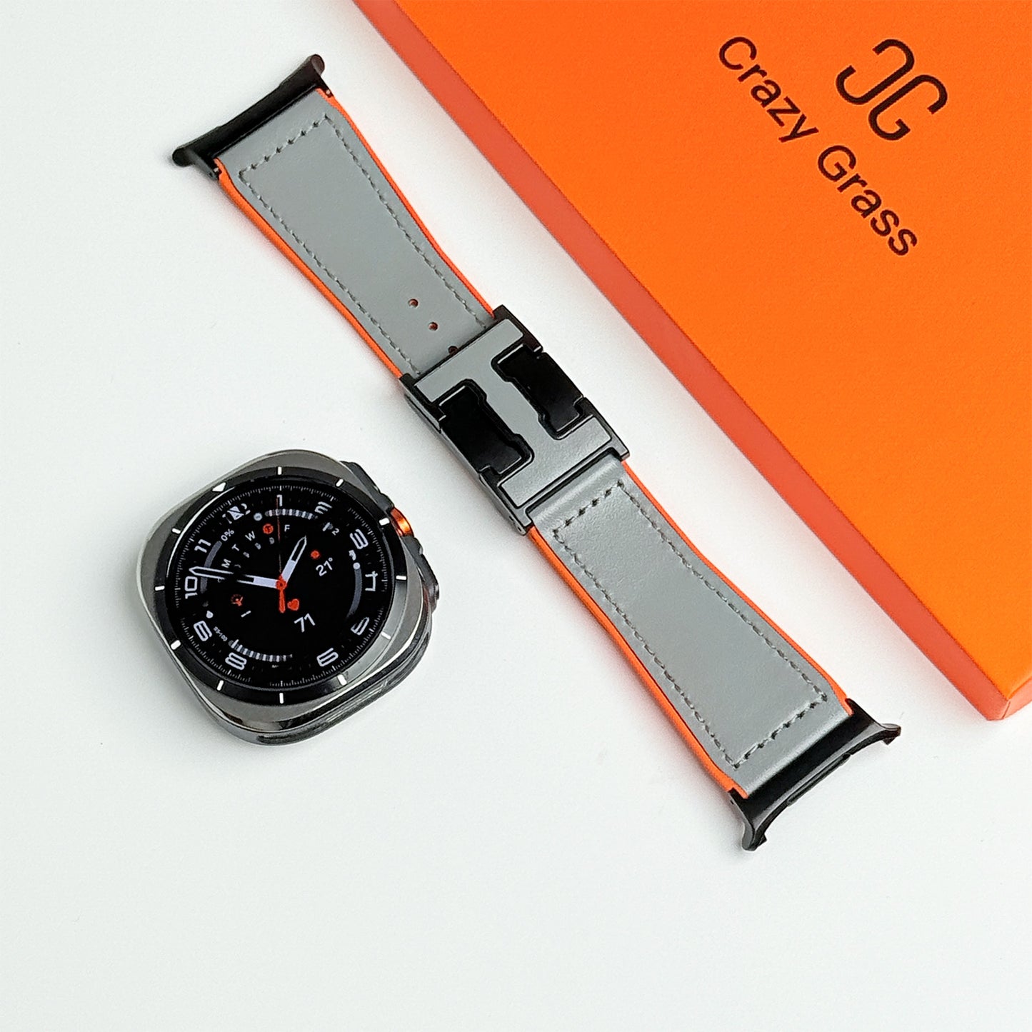 Magnetic Leather & Silicone Band For Samsung Galaxy Watch Ultra