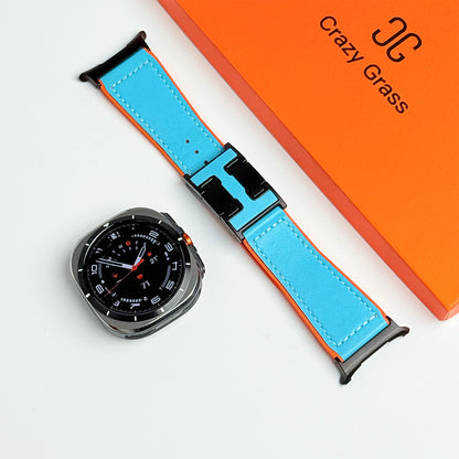 Magnetic Leather & Silicone Band For Samsung Galaxy Watch Ultra
