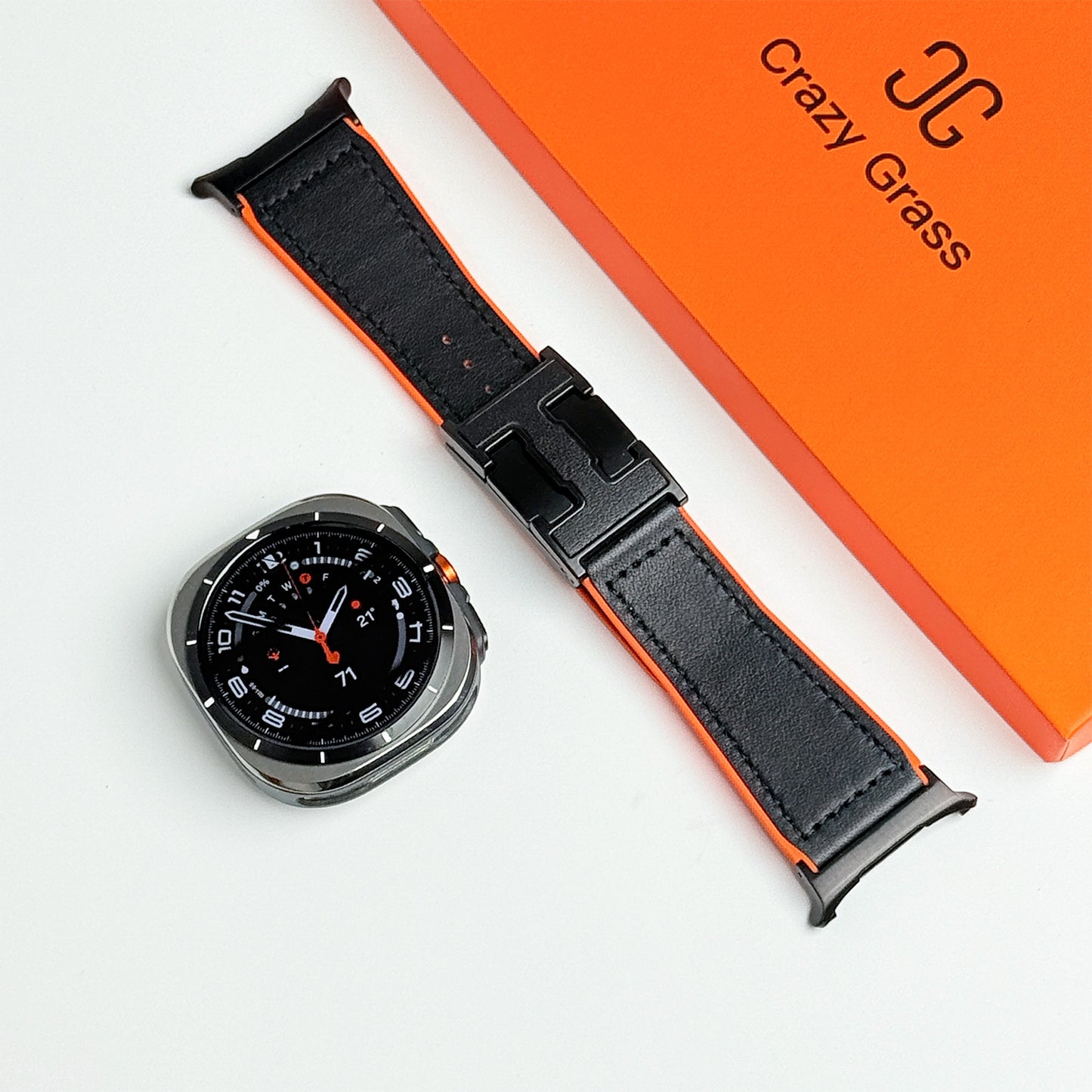 Magnetic Leather & Silicone Band For Samsung Galaxy Watch Ultra