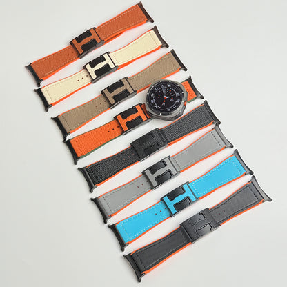 Magnetic Leather & Silicone Band For Samsung Galaxy Watch Ultra