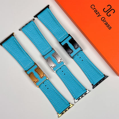 Lychee Leather Band For Apple Watch