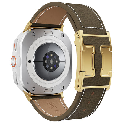 Lychee Leather Band For Samsung Galaxy Watch Ultra