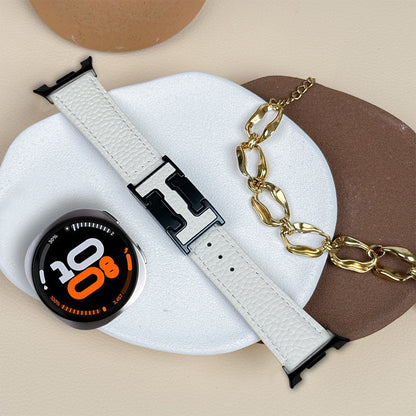 Lychee Leather Strap For Samsung Galaxy Watch