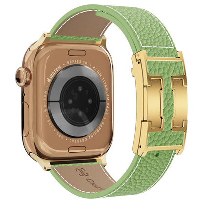 Lychee Leather Strap For Apple Watch