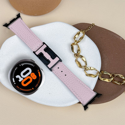 Lychee Leather Strap For Samsung Galaxy Watch