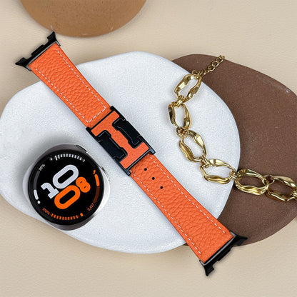 Lychee Leather Strap For Samsung Galaxy Watch
