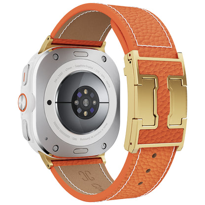 Lychee Leather Band For Samsung Galaxy Watch Ultra