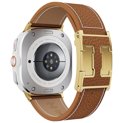 Lychee Leather Band For Samsung Galaxy Watch Ultra