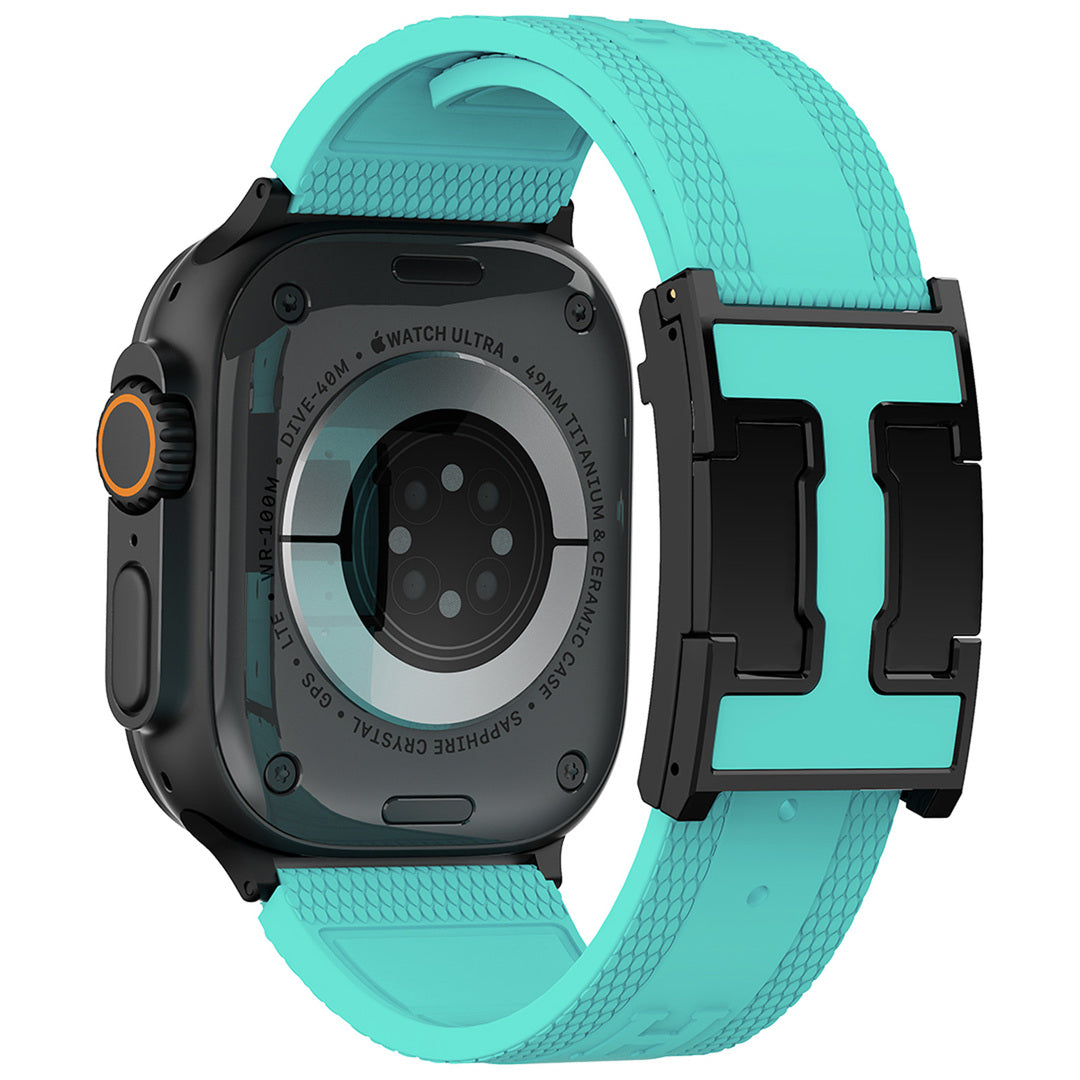 Silicone Magnetic Buckle Band For Apple Watch