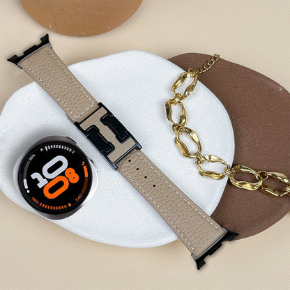 Lychee Leather Strap For Samsung Galaxy Watch