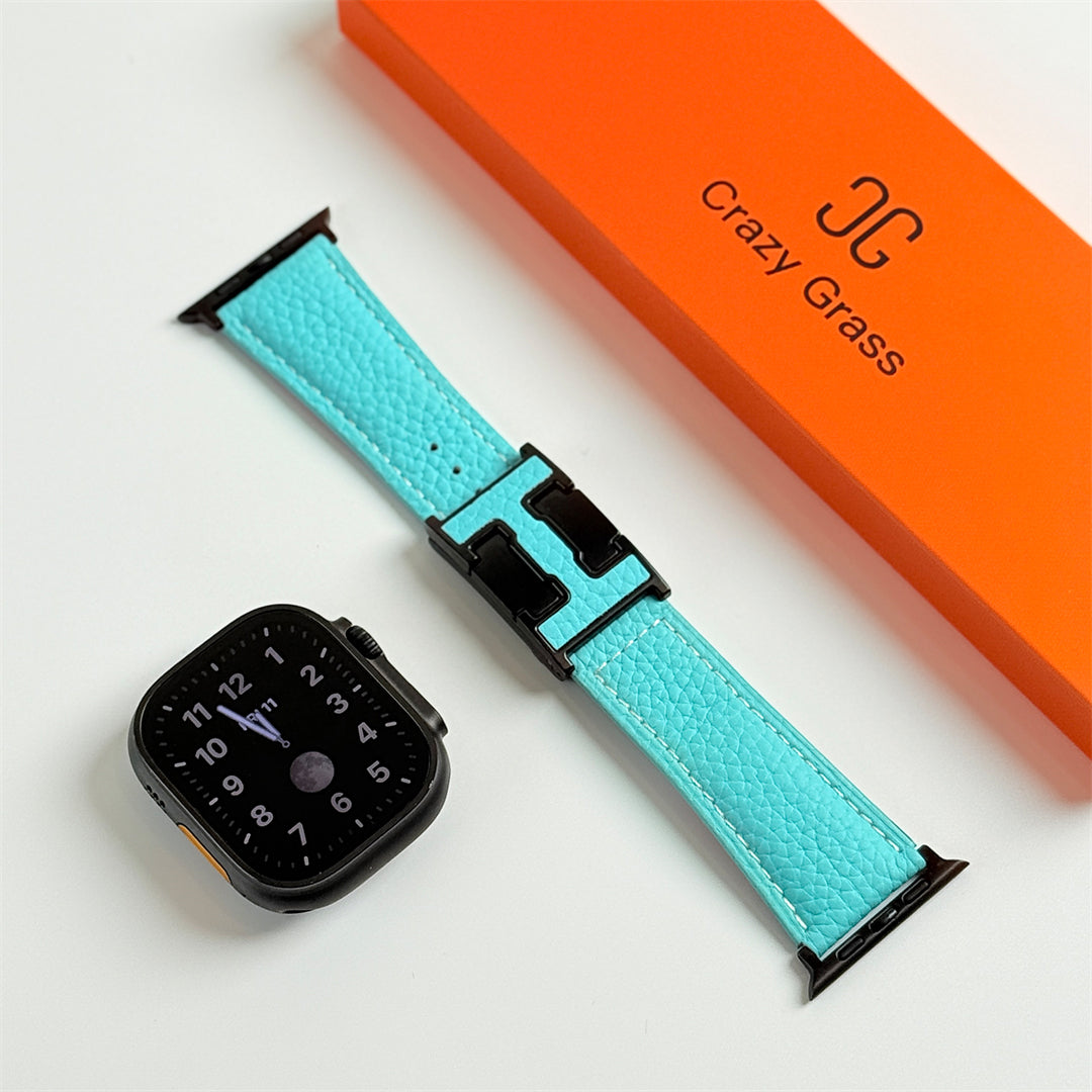 Lychee Leather Band For Apple Watch