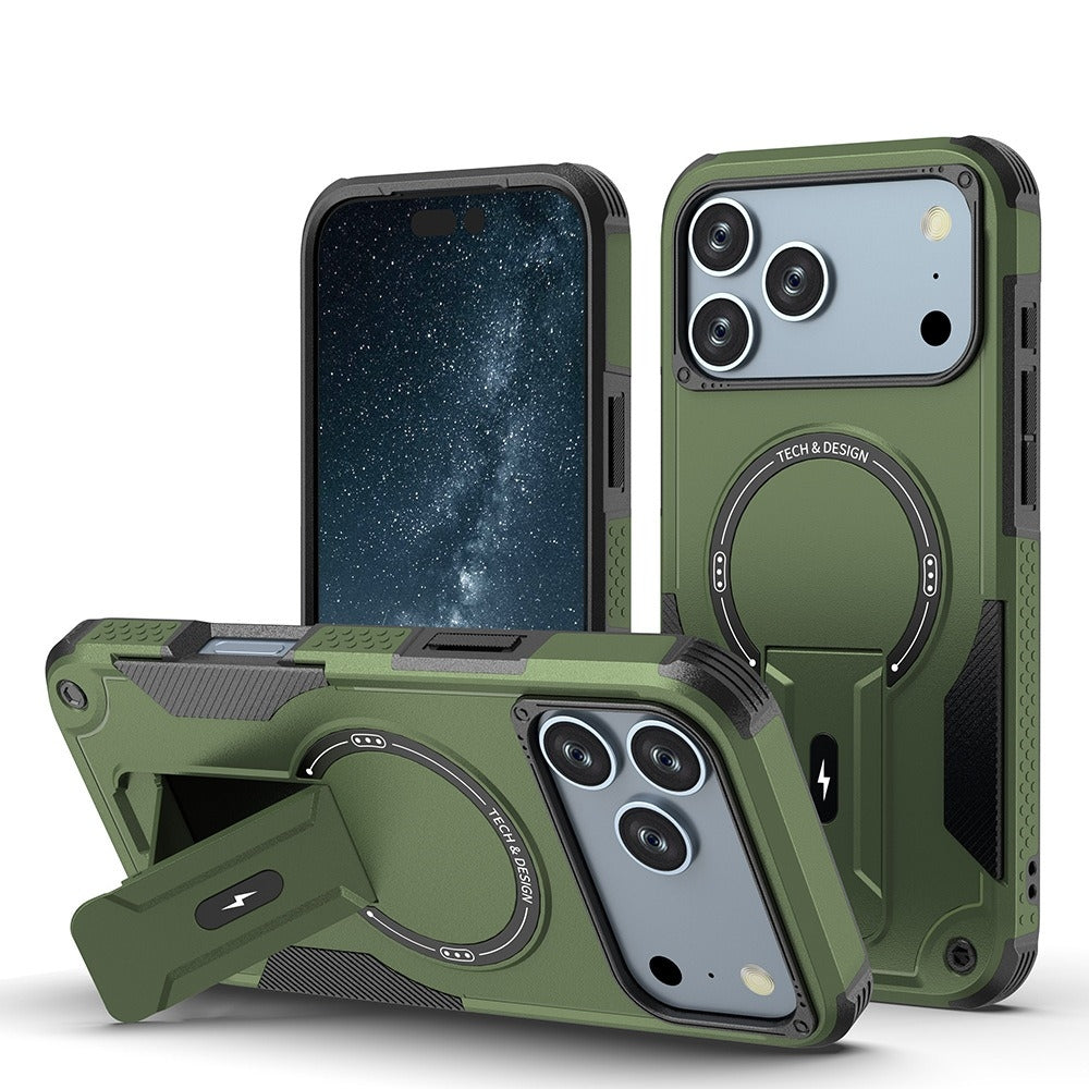 Magnetic Hidden Stand Case For iPhone