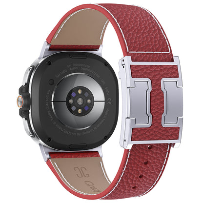 Lychee Leather Band For Samsung Galaxy Watch