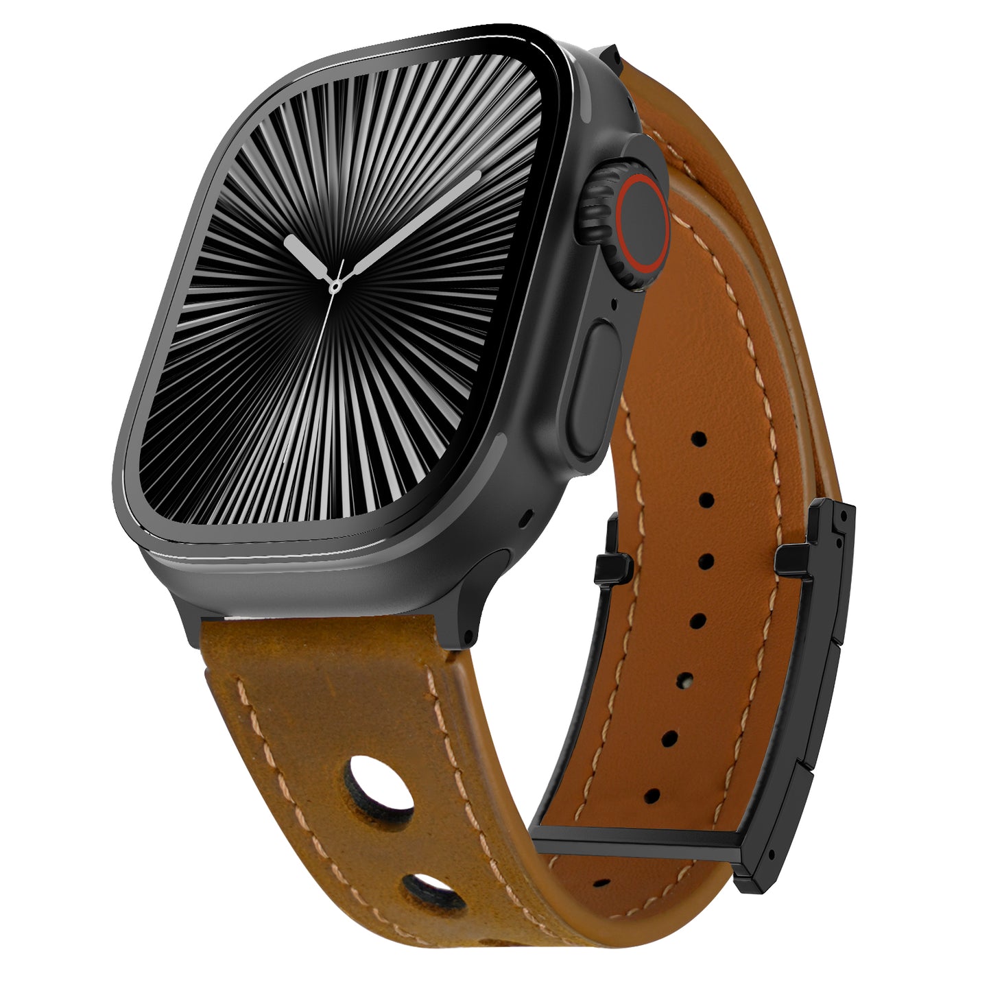 LX Leather Magnetic Buckle Band For Apple Watch