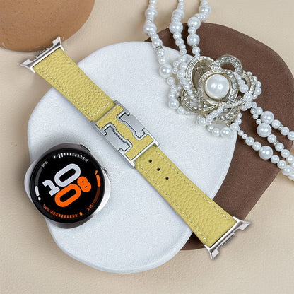 Lychee Leather Strap For Samsung Galaxy Watch