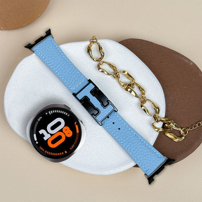Lychee Leather Strap For Samsung Galaxy Watch