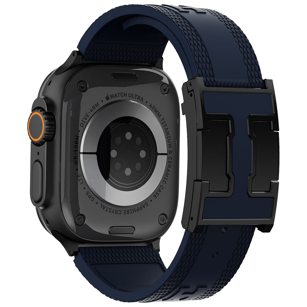 Silicone Magnetic Buckle Band For Apple Watch