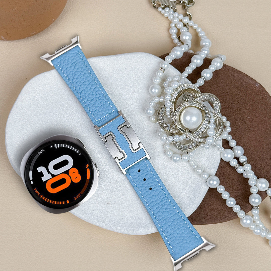 Lychee Leather Strap For Samsung Galaxy Watch