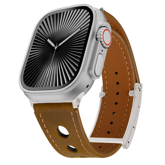 LX Leather Magnetic Buckle Band For Apple Watch