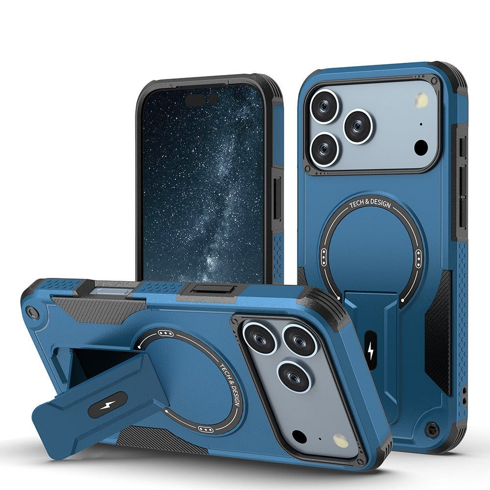 Magnetic Hidden Stand Case For iPhone