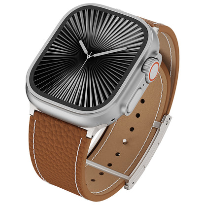 Lychee Leather Band For Apple Watch