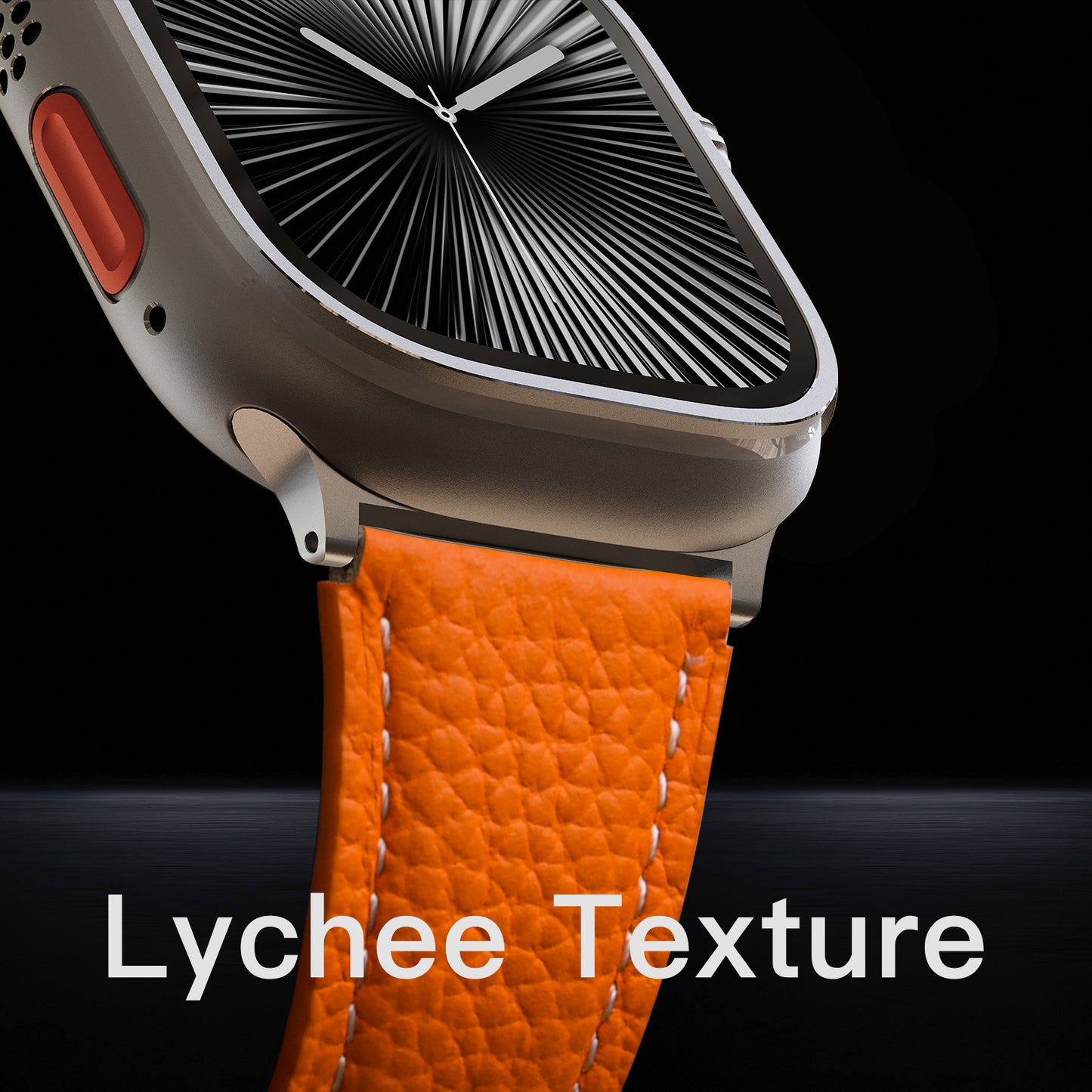Lychee Leather Band For Apple Watch