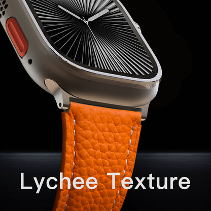 Lychee Leather Band For Apple Watch