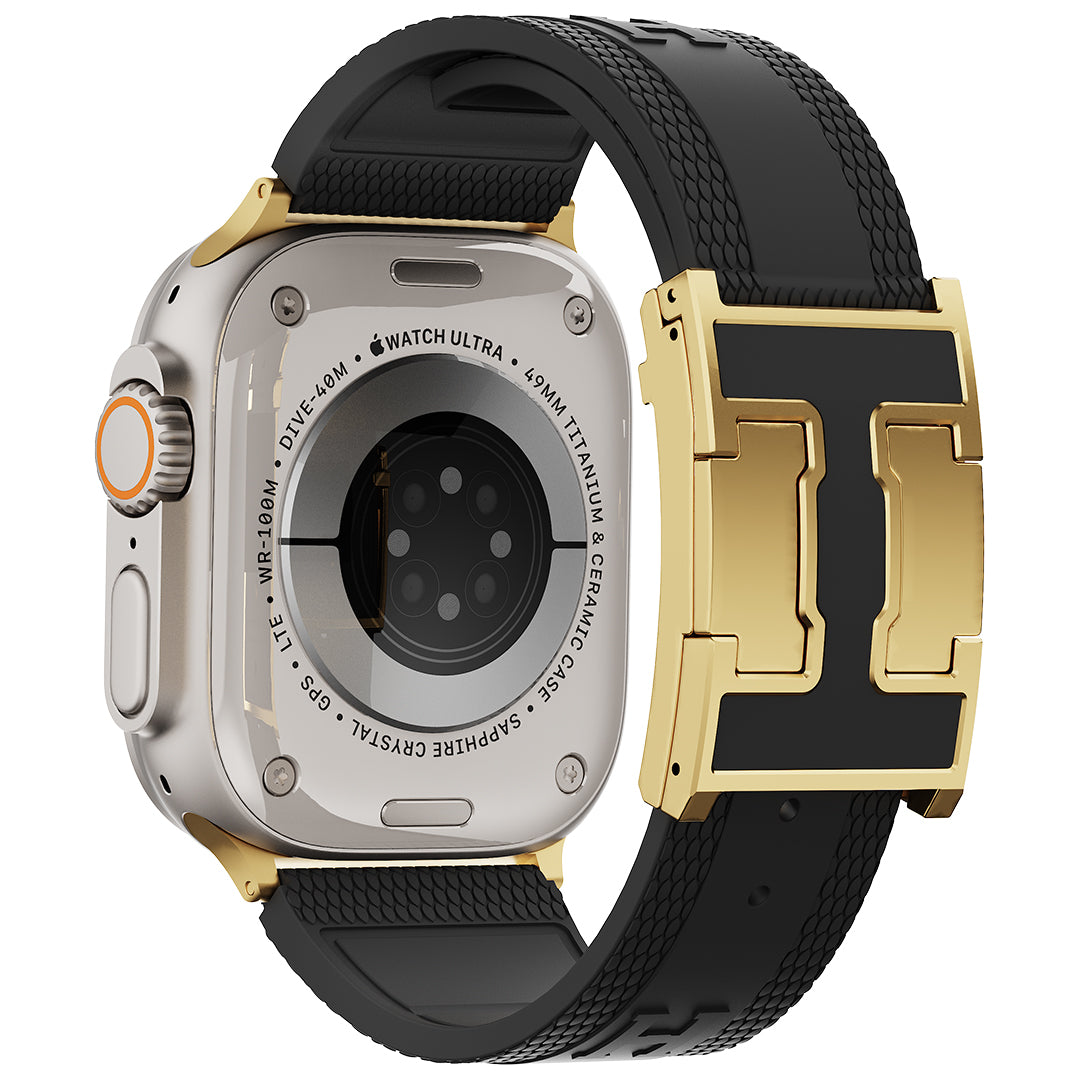 Silicone Magnetic Buckle Band For Apple Watch