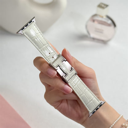 Alligator Leather Strap For Apple Watch