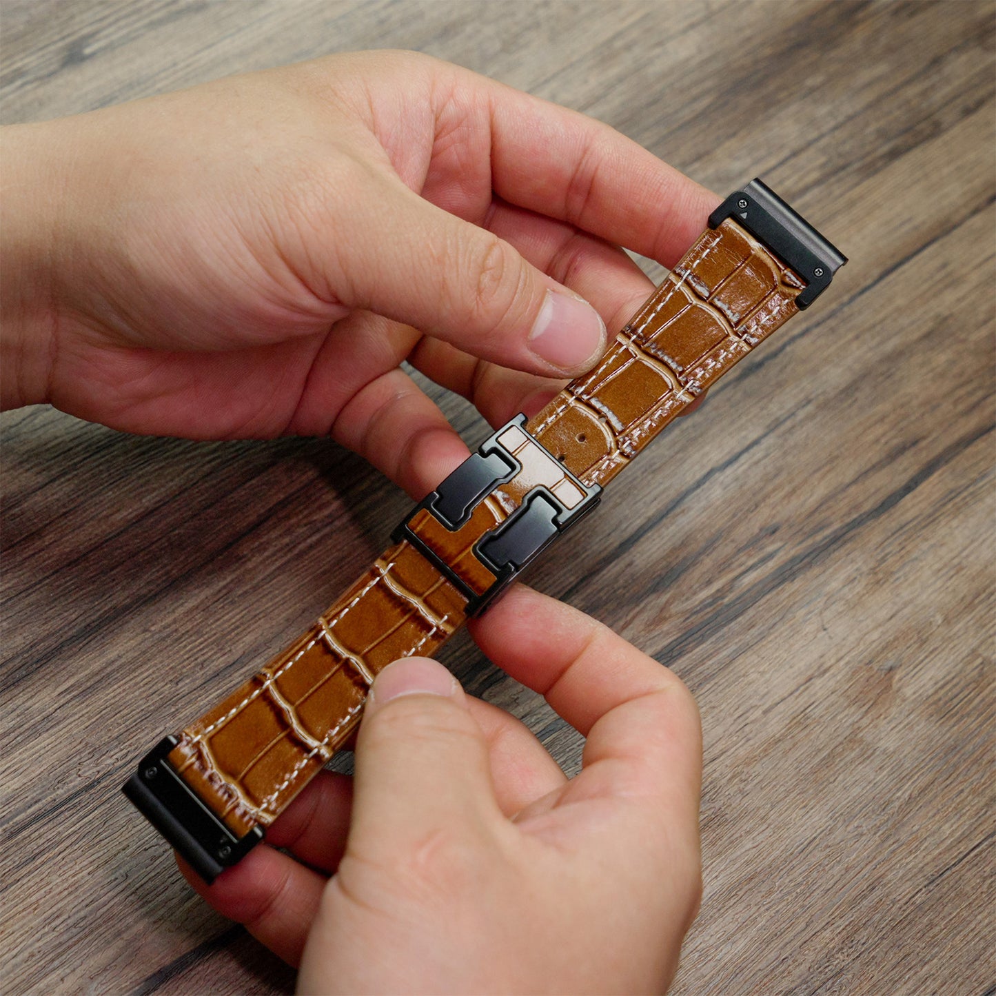 Garmin Watch Alligator Leather Band
