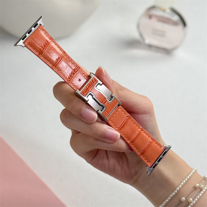 Alligator Leather Strap For Apple Watch