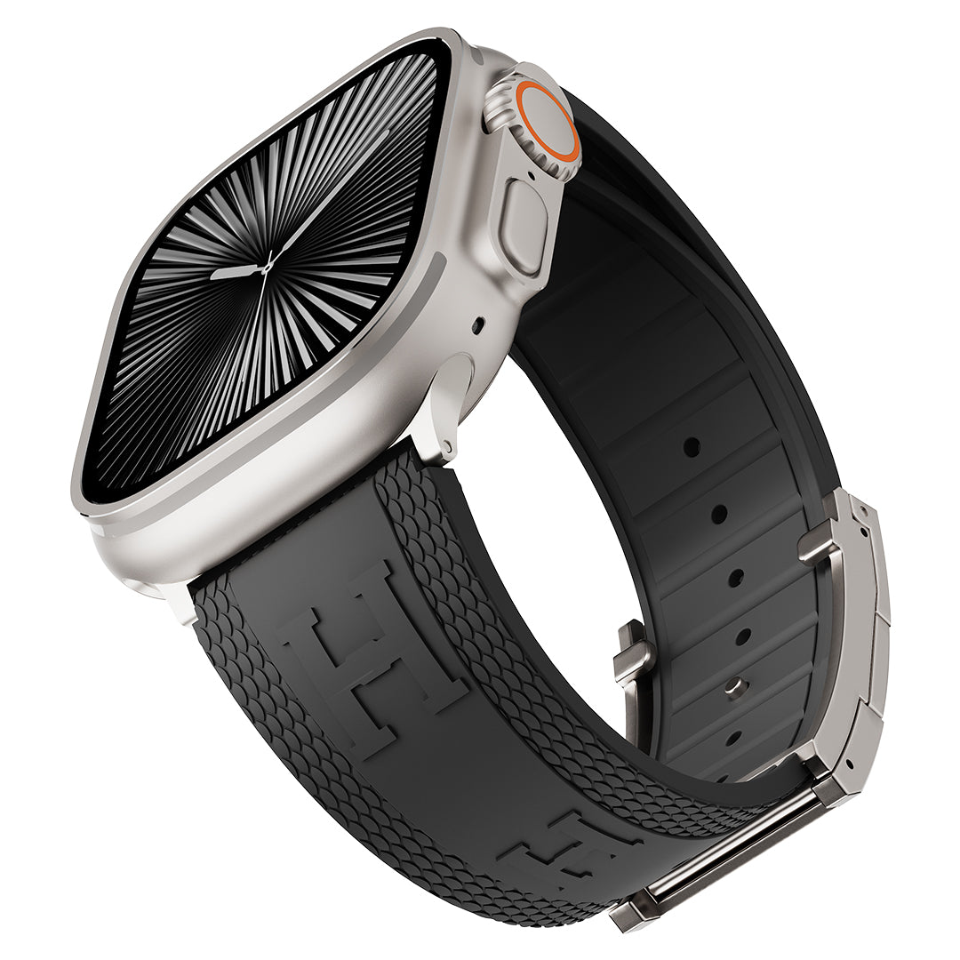 Silicone Magnetic Buckle Band For Apple Watch