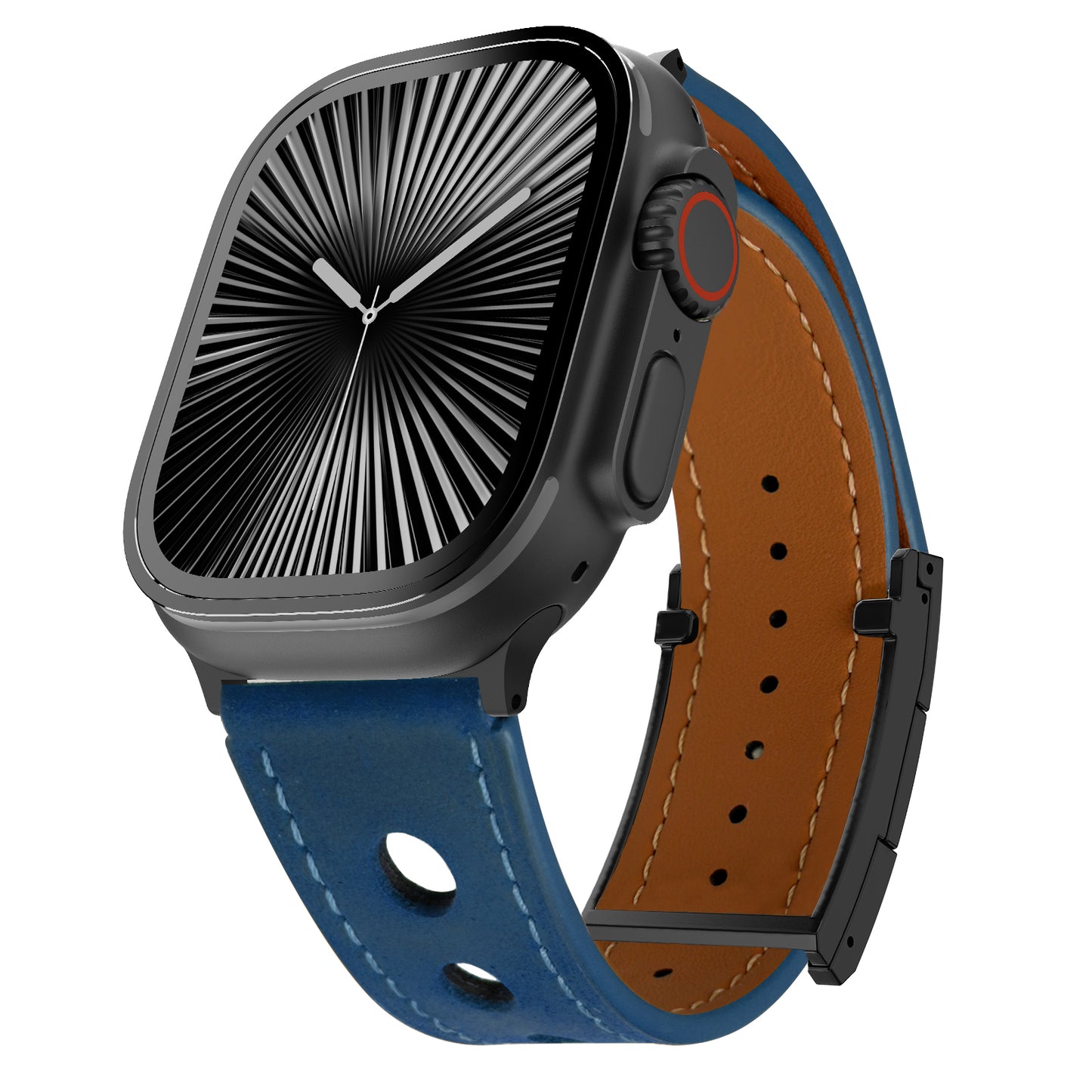 LX Leather Magnetic Buckle Band For Apple Watch