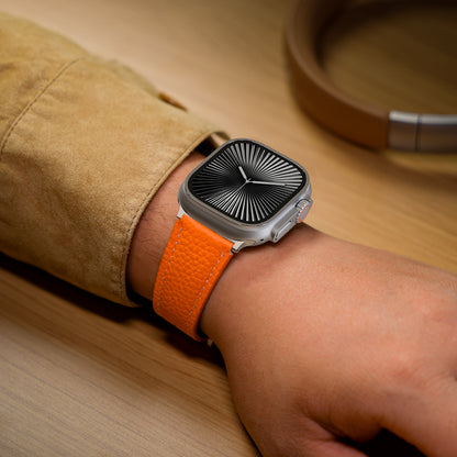 Lychee Leather Band For Apple Watch