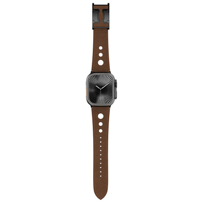 LX Leather Magnetic Buckle Band For Apple Watch