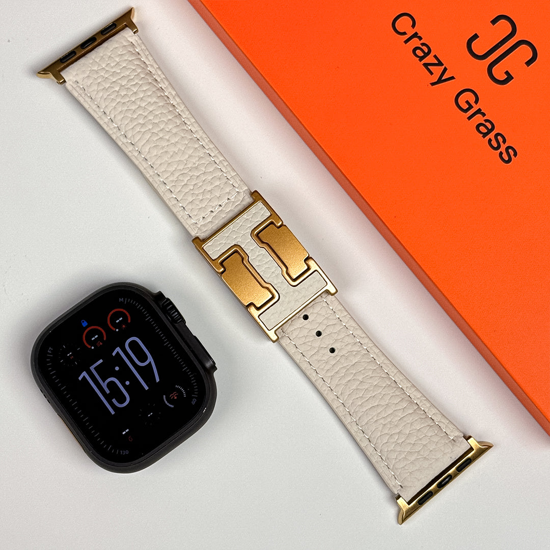 Lychee Leather Band For Apple Watch