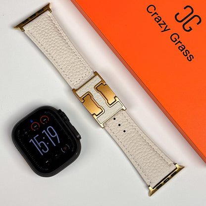 Lychee Leather Band For Apple Watch