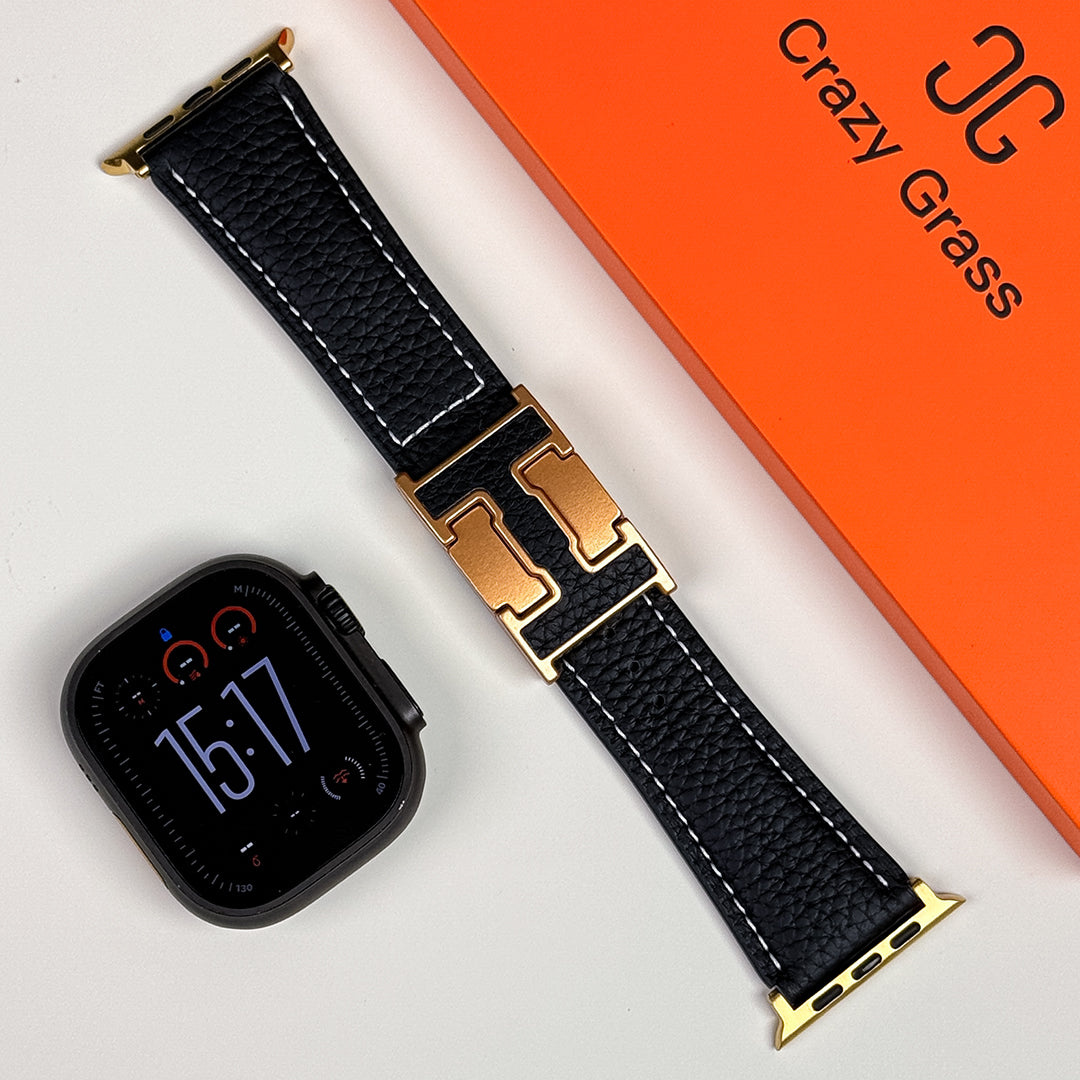 Lychee Leather Band For Apple Watch