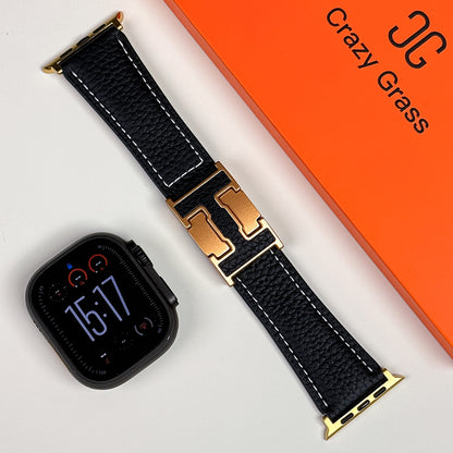 Lychee Leather Band For Apple Watch