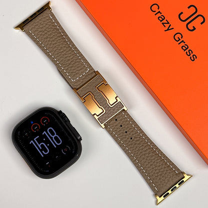 Lychee Leather Band For Apple Watch