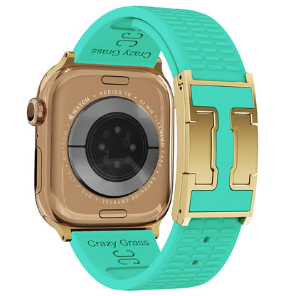 Silicone Magnetic Buckle Strap For Apple Watch