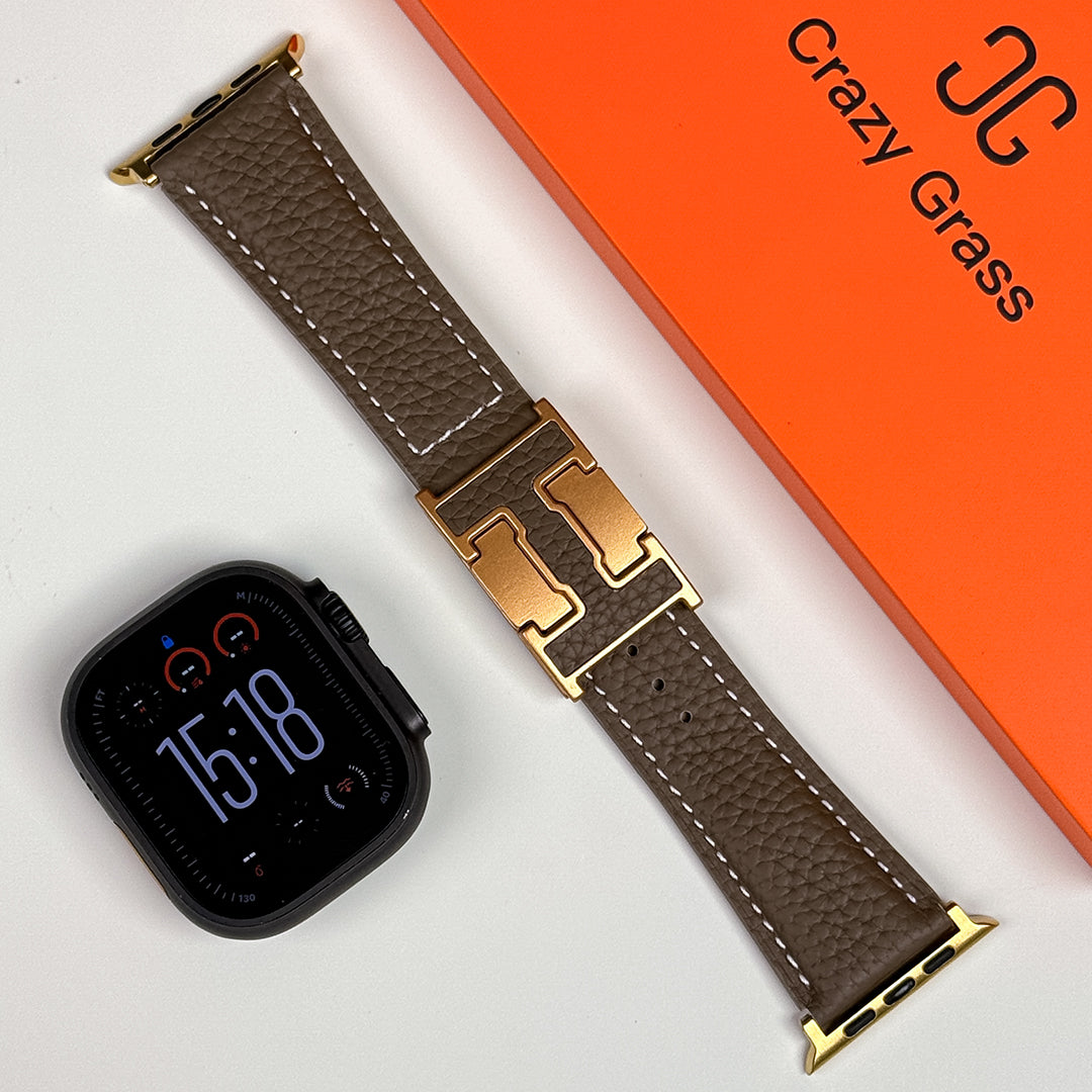 Lychee Leather Band For Apple Watch