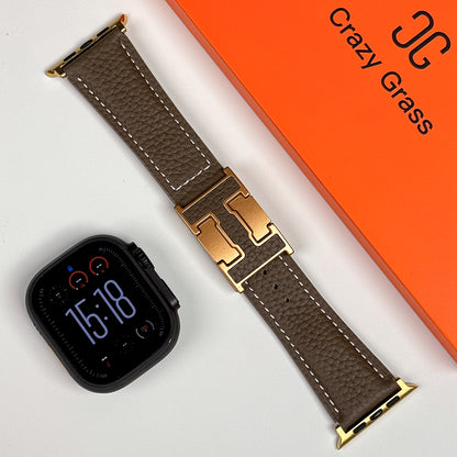 Lychee Leather Band For Apple Watch