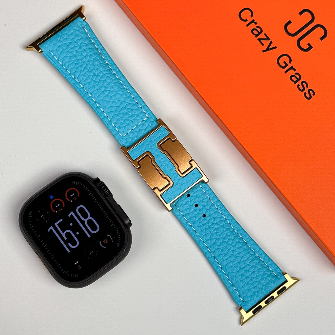 Lychee Leather Band For Apple Watch