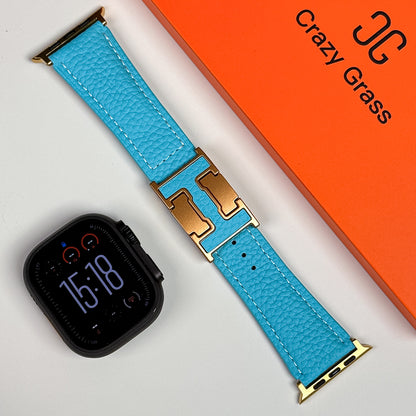 Lychee Leather Band For Apple Watch