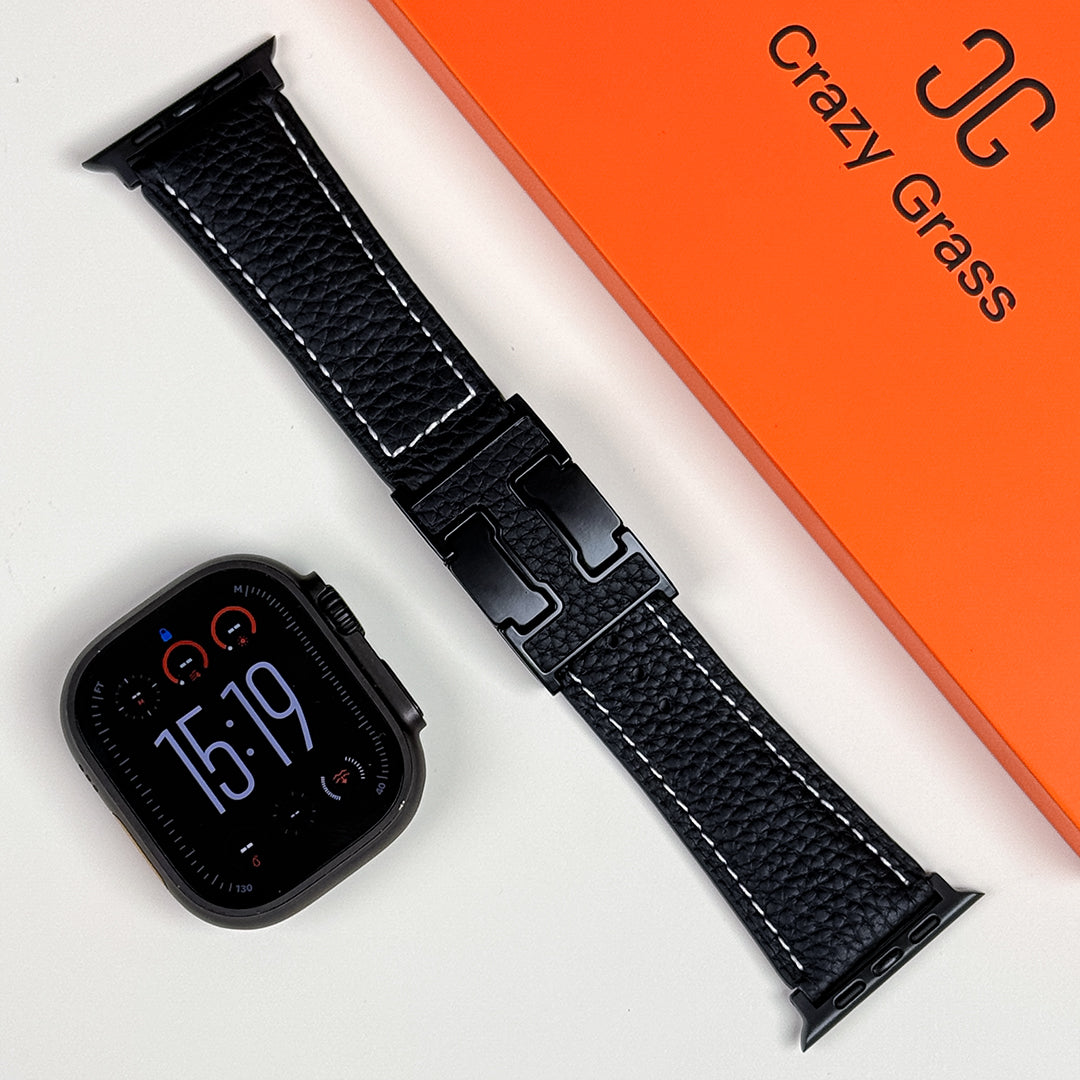 Lychee Leather Band For Apple Watch