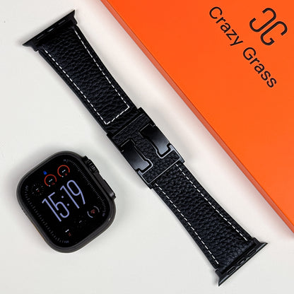 Lychee Leather Band For Apple Watch